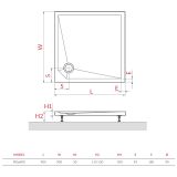 Brodzik Półokrągły Round 90x90x3 Kompozyt Mineralny Marmo Neo MANRO0900902E Roth