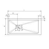 Brodzik Prostokątny Arda BREX.1503.160.090.CON 160x90 Excellent