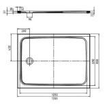 Brodzik Prostokątny Cayonoplan 80x120 Obniżony Nośnik 362247980001 Kaldewei
