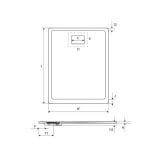 Brodzik Prostokątny Lavano Beton 100x80 BREX.1103.100.080.CON Excellent