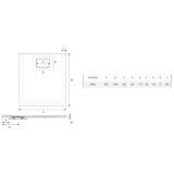 Brodzik Prostokątny Lavano Czarny BREX.1103.100.080.BLN 100x90 Excellent