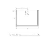 Brodzik Prostokątny Zero 120x80 Excellent