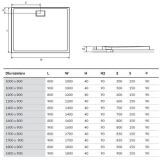 Brodzik Prostokątny Zero Niski BREX.1203.180.080.WHN 180x80 Excellent