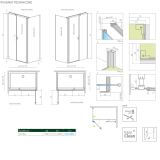 Ścianka Prysznicowa Nes 8 KDS II/DWD Czarne S2 90 10080090-54-01 Radaway