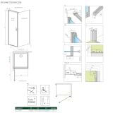Ścianka Prysznicowa Nes KDJ I Czarna S1 100 Frame 10039100-54-56 Radaway