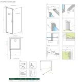 Ścianka Prysznicowa Nes KDJ I Czarna S1 80 Frame 10039080-54-56 Radaway