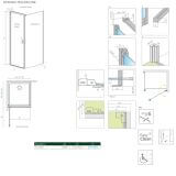 Ścianka Prysznicowa Nes KDJ/KDS I S1 100 Chrom/Czarny 10039100-01-01 Radaway