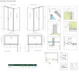 Ścianka Prysznicowa Nes KDS II/DWD Czarne S2 80 10040080-54-01 Radaway