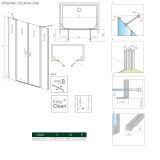 Ścianki Stałe Nes 8 DWD II Czarne 670 10080167-54-01 Radaway