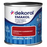 Emalia Olejno-Alkidowa Emakol Strong Czerwony Karminowy Mat 0,2L Dekoral