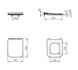 Deska Sedesowa Wolnoopadająca Strada 2 Biały 45x37 T360101 Ideal Standard