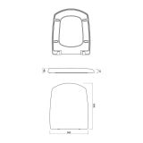 mini: Deska WC Carina Biały K98-0068 Cersanit (2)