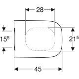 Deska Wc Smyle Square Biały 500.240.01.1 Geberit