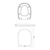 mini: Deska WC Wolnoopadająca Arteco Biały K667-001 Cersanit (2)