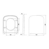 mini: Deska WC Wolnoopadająca Larga Biały K98-0231 Cersanit (4)
