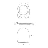 mini: Deska WC Wolnoopadająca Moduo Biały K98-0138 Cersanit (4)