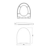 mini: Deska WC Wolnoopadająca Parva Biały K98-0122 Cersanit (2)