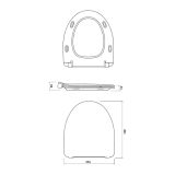 mini: Deska WC Wolnoopadająca Parva Biały K98-0136 Cersanit (4)