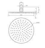 Deszczownica Chrom Slimeline WG125CR Omnires