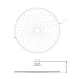 Deszczownica Okrągła 22,5 cm Lunepo Chrom AGLU111111 Avapax