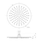 Deszczownica Okrągła Fły 254 mm Stal Nierdzewna Złoty Szczotkowany 04062GN Emporia