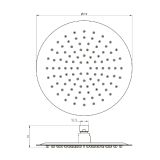 Deszczownica Okrągła 254 mm Miedź Szczotkowana 04062BRG Emporia