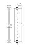 Drążek Prysznicowy Y Czarny 66 cm DR12BL Omnires                                                                                                                                                                                                                                                                                                                                                                                                                                                                                                                                        Omnires