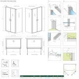Drzwi  Prysznicowe Nes 8 DWD+S Czarne 100 10081100-54-01 Radaway