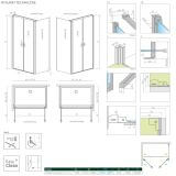 Drzwi  Prysznicowe Nes 8 DWD+S Czarne 110 10081110-54-01 Radaway