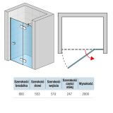 Drzwi Prysznicowe Annea AN13 80cm Część Prawa AN13D08005007 Sanswiss