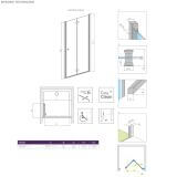 Drzwi Prysznicowe Eos DWB 70 Prawe 137883-01-01R Radaway