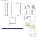 Drzwi Prysznicowe Eos DWD+S 120 13799494-01 Radaway