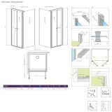 Drzwi Prysznicowe Eos DWD+S 80 13799490-01 Radaway