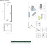 Drzwi Prysznicowe Nes 8 DWB 70 Lewe 10079070-01-01L Radaway