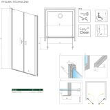 Drzwi Prysznicowe Nes 8 DWD I Czarne 60 Część Prawa 10077060-54-01R Radaway