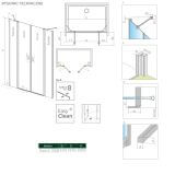 Drzwi Prysznicowe Nes 8 DWD II 1030 10081030-01-01 Radaway
