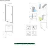 Drzwi Prysznicowe Nes 8 DWJ I Czarne 100 Lewe 10076100-54-01L Radaway