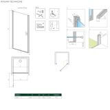 Drzwi Prysznicowe Nes 8 DWJ I Czarne 70 Lewe Frame 10076070-54-56L Radaway