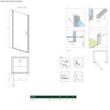 Drzwi Prysznicowe Nes 8 DWJ I Czarne 70 Lewe 10076070-54-01L Radaway