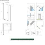 Drzwi Prysznicowe Nes 8 DWS Czarne 110 Lewe 10078110-54-01L+10078111-01-01 Radaway