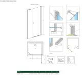 Drzwi Prysznicowe Nes 8 DWS Czarne 120 Prawe 10078110-54-01R+10078112-01-01 Radaway