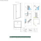 Drzwi Prysznicowe Nes 8 DWS Czarne 130 Prawe 10078110-54-01R+10078113-01-01 Radaway