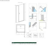 Drzwi Prysznicowe Nes 8 DWS Czarne 140 Prawe 10078120-54-01R+10078113-01-01 Radaway