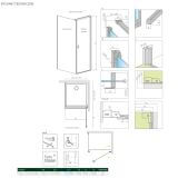 Drzwi Prysznicowe Nes 8 KDJ I Czarne 100 Prawe Frame 10072100-54-56R Radaway