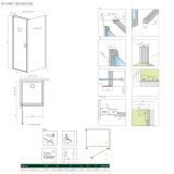 Drzwi Prysznicowe Nes 8 KDJ I Czarne 90 Lewe Frame 10072090-54-56L Radaway