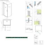 Drzwi Prysznicowe Nes 8 KDJ II Czarne 120 Lewe 10086120-54-01L Radaway