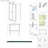 Drzwi Prysznicowe Nes DWD+2S 90 10035090-01-01 Radaway
