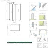 Drzwi Prysznicowe Nes DWD+2S Czarne 110 10035110-54-01 Radaway
