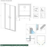 Drzwi prysznicowe Nes DWD I Czarne 90 10027090-54-01 Radaway
