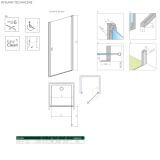 Drzwi Prysznicowe Nes DWJ I Czarne 100 Prawe Frame 10026100-54-56R Radaway